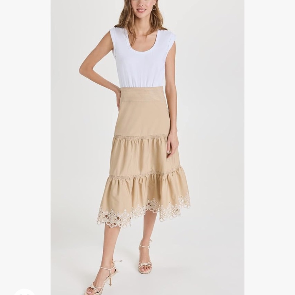 Veronica Beard Amaia Eyelet Combo Dress NWT - Picture 2 of 9